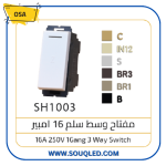 مفتاح وسط سلم كهرباء من أوسا أبيض