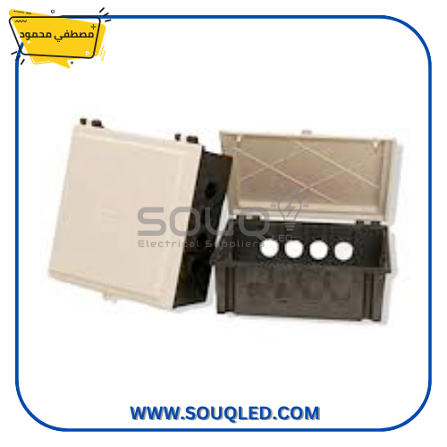 علبة بواط صاعد كهرباء مقاس كبير من ماركة مصطفى محمود، تستخدم لتجميع الكابلات الصاعدة الرئيسية.