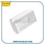 علبة ماجيك فيشر كهرباء باللون الأبيض، بكلبسات مدمجة لتثبيت المواسير، من ماركة مصطفى محمود.