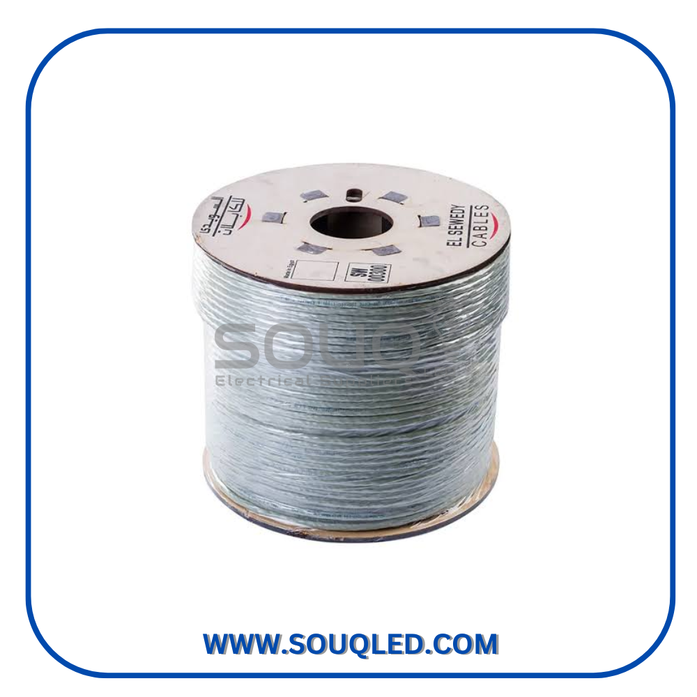 لفة كابل سلك نت كات 6 السويدي الأصلي 305 متر كرتونة ولفة كابل سلك نت كات 6 UTP نحاس نقي 100% طول 305 متر ماركة السويدي للكابلات أصلية لتأسيس الشبكات وكاميرات المراقبة، لعام 2026.