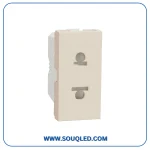 بريزة كهرباء أمريكي بالأمان 15 أمبير 1 موديول بيج سلسلة نيو يونيكا ماركة شنايدر إلكتريك Schneider Electric أصلي.