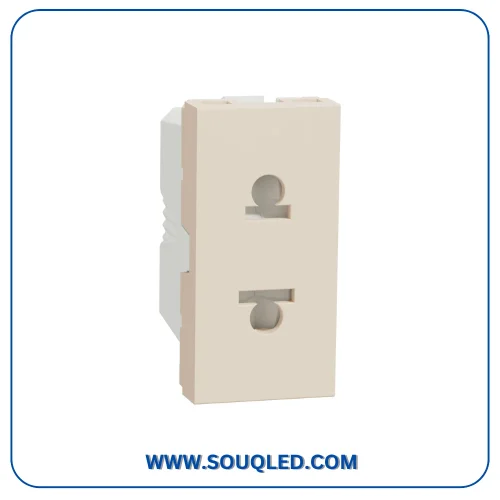 بريزة كهرباء أمريكي بالأمان 15 أمبير 1 موديول بيج سلسلة نيو يونيكا ماركة شنايدر إلكتريك Schneider Electric أصلي.