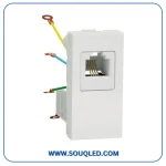 بريزة تليفون مقبس خط أرضي RJ11 أبيض سلسلة نيو يونيكا ماركة شنايدر إلكتريك Schneider Electric.