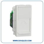 بريزة شبكة إنترنت كات 5 RJ45 Cat5 أبيض سلسلة نيو يونيكا ماركة شنايدر إلكتريك Schneider Electric