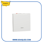 زر جرس مضيء وعريض من شنايدر نيو يونيكا باللون الأبيض.