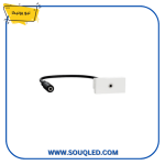 بريزة مايكروفون من شنايدر نيو يونيكا باللون الأبيض.