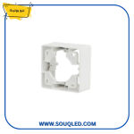 ⁦علبة  تثبيت سطحي مربعة نيو يونيكا بدون غطاء⁩ - الصورة ⁦2⁩