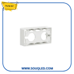 ⁦علبة تثبيت سطحي مربعة دبل نيو يونيكا⁩ - الصورة ⁦2⁩