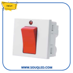 مفتاح قاطع تكييف 45 أمبير أبيض اللون من ماركة ميرلوت.