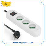 ⁦مشترك كهرباء 3 عين (مخرج) - بدون إيرث (2 بن) - سلك 1.5 متر - ماركة i Lock الأصلي⁩ - الصورة ⁦4⁩
