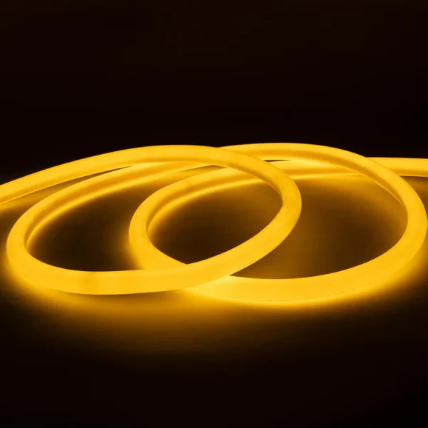 شريط ليد نيون 16 مللى أصفر 7 وات220V 16mm neon 2835 144led 20lm/led PVC aluminium 50m/rollGolden yellow