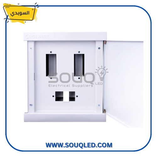 لوحة-توزيع-كهرباء-١٢خط-عمومي-داخل-الحائط-صادق-السويدي.jpg لوحة توزيع كهرباء (Distribution Board) ماركة صادق السويدي، بسعة ١٢ خط وقاطع عمومي، مصممة للتركيب داخل الحائط.