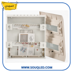 ⁦لوحة توزيع كهرباء بلاستيك بقاعدة معدن ٢٤ خط - داخل الحائط - صادق السويدي - أمان مزدوج⁩ - الصورة ⁦2⁩