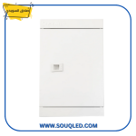 لوحة عداد كهرباء ثلاثي إلكتروني من ماركة صادق السويدي، مصممة للتركيب داخل الحائط.