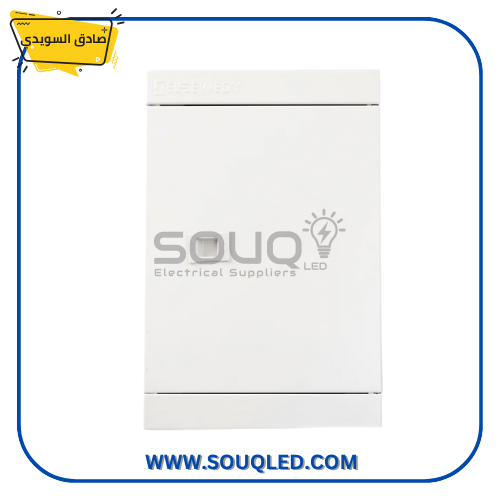 لوحة-عداد-ثلاثي-الكتروني-صادق-السويدي-داخل-الحائط لوحة عداد كهرباء ثلاثي إلكتروني من ماركة صادق السويدي، مصممة للتركيب داخل الحائط.