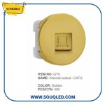 بريزة نت شنابل CAT6 أصلية ذهبي لامع - لقمة إنترنت فاخرة