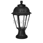 (K22.131) فانوس بقاعده اسود شفاف فوماجالي