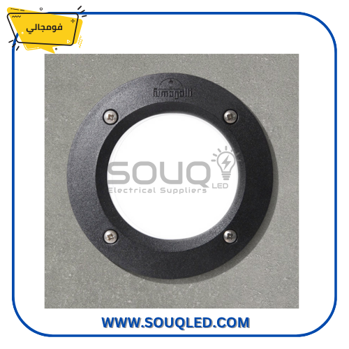 فوماجالي-ليتي-100-اسود-3وات-اصفر-IP67-دائري-وجه-واحد مصباح فوماجالي ليتي 100 غاطس (دائري، وجه واحد) باللون الأسود 3 وات، يستخدم للإضاءة الخارجية بمتانة عالية IP67.