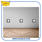 ⁦فوماجالي الدو SQ أسود 1.7 وات - كشاف غاطس مربع خارجي بأربعة أوجه إضاءة صفراء 3000 كلفن⁩ - الصورة ⁦3⁩