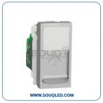 مقبس شبكة إنترنت كات 6 RJ45 Cat6 بقاعدة بلاستيكية فضي سلسلة نيو يونيكا ماركة شنايدر إلكتريك Schneider Electric.