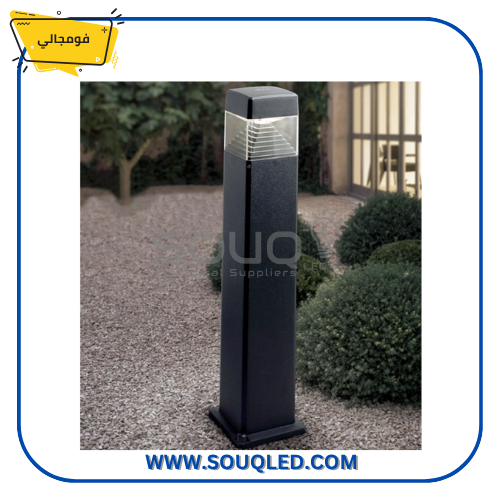 بولارد حديقة فوماجالي استر 800 (عمود إضاءة طويل) 10 وات LED بلون رمادي، يستخدم لإنارة الممرات الخارجية بمتانة عالية IP55 وإضاءة قابلة للضبط.