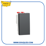 زر جرس (ضاغط) من شنايدر نيو يونيكا باللون الأسود.