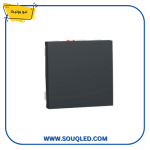 زر جرس (ضاغط) عريض من شنايدر نيو يونيكا باللون الأسود.