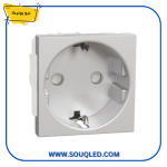 بريزة (مقبس) كهرباء مجوفة 16 أمبير من شنايدر نيو يونيكا باللون الفضي.