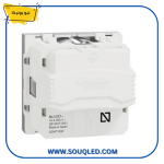 ⁦بريزة كهرباء مجوفة 16 أمبير شنايدر نيو يونيكا - فضي⁩ - الصورة ⁦5⁩