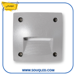 ⁦فوماجالي ليتي 100 ST رمادي 3 وات - كشاف غاطس مربع خارجي بأربعة أوجه إضاءة صفراء 3000 كلفن⁩ - الصورة ⁦2⁩