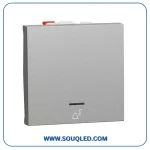 زر جرس عريض باللمبة ورمز الجرس فضي سلسلة نيو يونيكا ماركة شنايدر إلكتريك Schneider Electric.