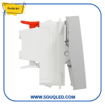 ⁦مفتاح وسط عريض 10 أمبير فضي ماركة شنايدر نيو يونيكا⁩ - الصورة ⁦5⁩