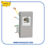 مقبس هاتف فضي اللون من ماركة شنايدر نيو يونيكا.