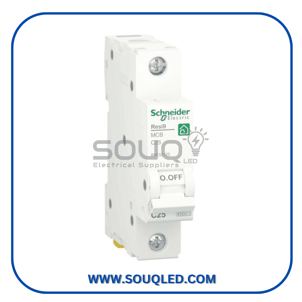 قاطع شنايدر 32 امبير 4.5 كيلو قاطع احادي ماركة شنايدر (Schneider Electric) قدرة 32 امبير وسعة صدمة قصر 4.5 كيلو، لعام 2026.