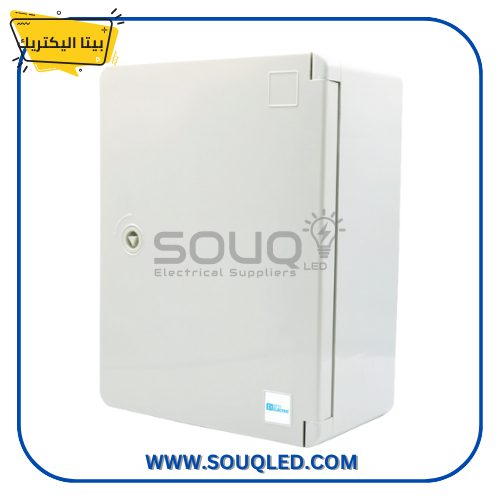 صندوق توزيع كهربائي بلاستيك (Outdoor Box) حماية IP65، ماركة بيتا إليكتريك، أبعاد 330250140 ملم، معزول تماماً ضد العوامل الجوية.