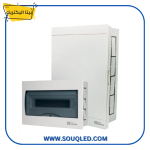 لوحة توزيع كهرباء (Distribution Board) ماركة بيتا إليكتريك، كود BE.13M.ABS.TRF، بسعة ١٣ خط، بغطاء بلاستيك معتم للتركيب داخل الحائط.