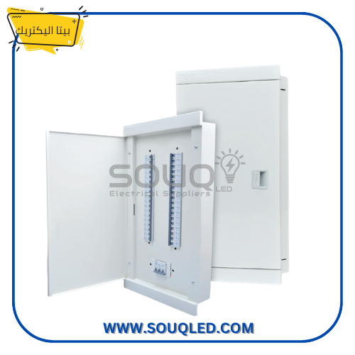 لوحة توزيع كهرباء (Distribution Board) بنظام البارات النحاسية، ماركة بيتا إليكتريك، سعة ٤٢ خط، للتركيب داخل الحائط (Flush Mounted).