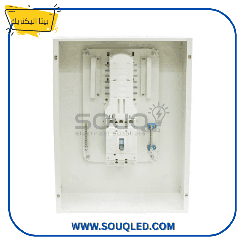 لوحة-كهرباء-بيتا-إليكتريك-بالبارات-٣٦خط-١٦٠أمبير.jpg لوحة توزيع كهرباء (Distribution Board) بنظام البارات النحاسية، ماركة بيتا إليكتريك، سعة ٣٦ خط، تدعم قاطع عمومي ١٦٠ أمبير، للتركيب داخل الحائط.