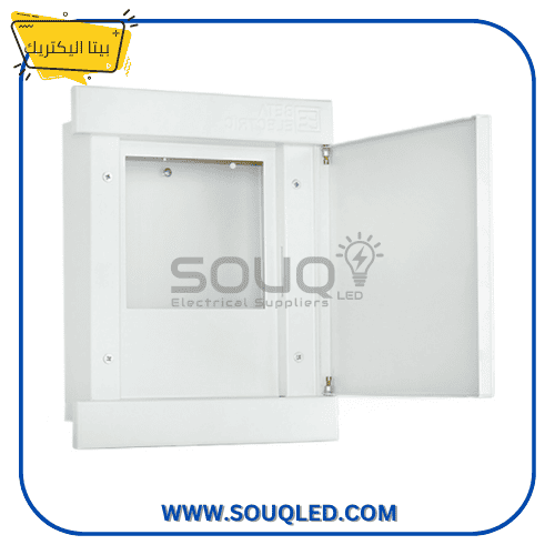 لوحة عداد كهرباء (Meter Box) ثلاثي الأوجه (٣ فاز) للعدادات الإلكترونية، ماركة بيتا إليكتريك، للتركيب داخل الحائط (دفن).