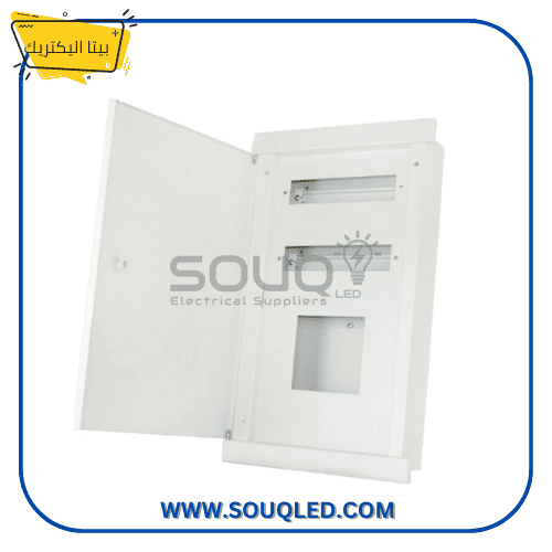 لوحة-عداد-كهرباء-١فاز-مدمج-١٨خط-بيتا-إليكتريك.jpg لوحة توزيع مدمجة (Combined Distribution Board) للعداد الإلكتروني (١ فاز) مع سعة توزيع ١٨ مفتاح، ماركة بيتا إليكتريك، للتركيب داخل الحائط.