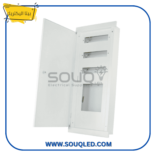 لوحة-عداد-كهرباء-٣فاز-مدمج-١٨خط-بيتا-إليكتريك.jpg لوحة توزيع مجمعة (Combined Distribution Board) للعداد الإلكتروني (٣ فاز) مع سعة توزيع ١٨ مفتاح أوتوماتيك، ماركة بيتا إليكتريك، للتركيب داخل الحائط.