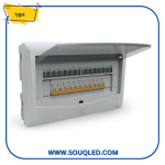 لوحة توزيع قواطع كهربائية (Distribution Board) ماركة مورا، 10 خط، بلاستيك ضد الإشعال، للتركيب داخل الحائط.