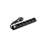 مشترك-6 فتحة-بالارضي والمفتاح-بسلك طوله 2 متر-اسود-باناسونيك