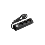 مشترك-3 فتحة-بالارضي والمفتاح-بسلك طولة 2 متر-اسود-باناسونيك