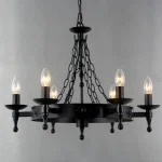 نجفة فورجيه دائرية 6 ذراع من كينيير- اسود صادق السويدي