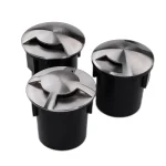 أب لايت غاطس بالارض الومنيوم مسبوك مدهون الكتروستاتيك الكشاف له غطاء صغير أسود بجرله 3وات -IP67 3000K 7003D ماركة صادق السويدي