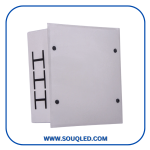 بواط تجميع كهرباء معدن (صاج) مقاس 20*20 سم بنظام غطاء مسمار ماركة ريما Rima، ألوان رمادي وبيج فاتح، صناعة مصرية عالية الجودة لعام 2026.