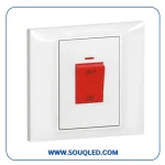 مفتاح تكييف 45 امبير مقاس 7*7 سم بلمبة بيان ماركة ليجراند Legrand 45A DP Switch.