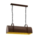 معلقة معدن لون خشبي طول 70 سم بعدد 2 دوايه من ايجلو  - صادق السويدي