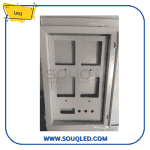 صندوق حماية مجمع عدادات كهرباء (Multi-Meter Box) ماركة ريما، سعة 4 عدادات، بلاستيك مقاوم للصدمات مع نوافذ رؤية مستقلة.